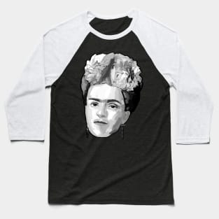 Frida Black and White Baseball T-Shirt